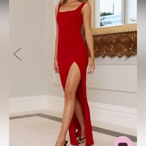 DEAR EMILIA ENCHANTED ENCOUNTERS MAXI DRESS RED